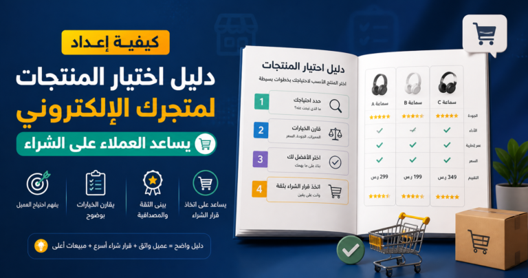كيفية إعداد دليل اختيار المنتجات لمتجرك الإلكتروني يساعد العملاء على الشراء