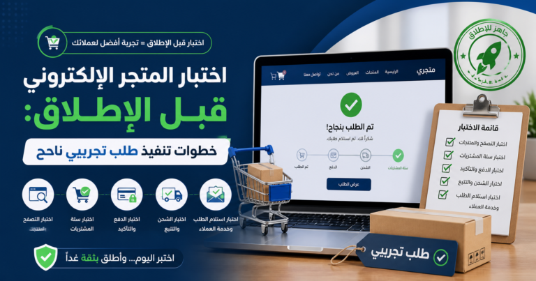 اختبار المتجر الإلكتروني قبل الإطلاق: خطوات تنفيذ طلب تجريبي ناجح